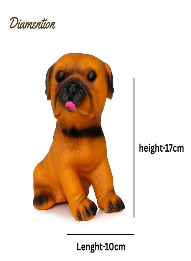 KittuPetSmall Medium Dog Chew Toy Non-Toxic Silicone Squeaky Toy for Pugs Interactive Fun Pet Supplies Size M - Image 3